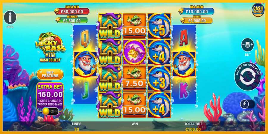 Lucky Bass Mega Cash Collect dirua lortzeko joko-makina, irudia 2