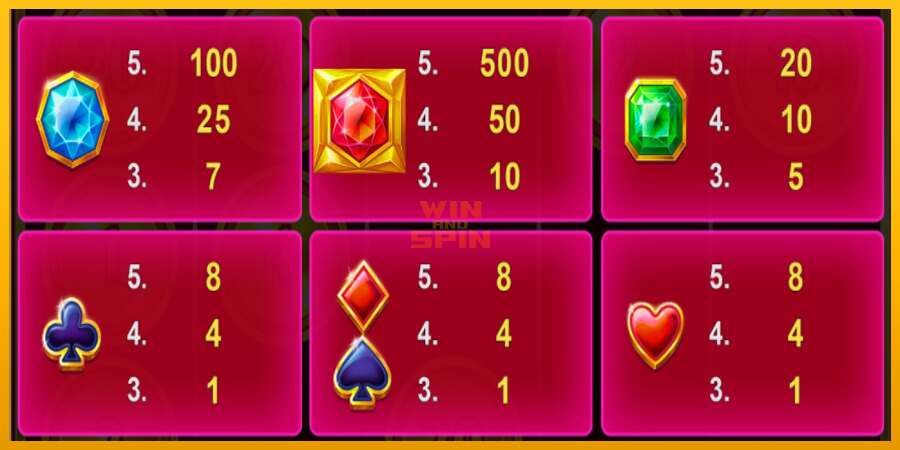 Mega Lucky Diamonds Hold & Win dirua lortzeko joko-makina, irudia 4