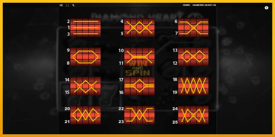Diamond Heart 40 dirua lortzeko joko-makina, irudia 6