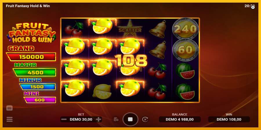 Fruit Fantasy Hold & Win dirua lortzeko joko-makina, irudia 3