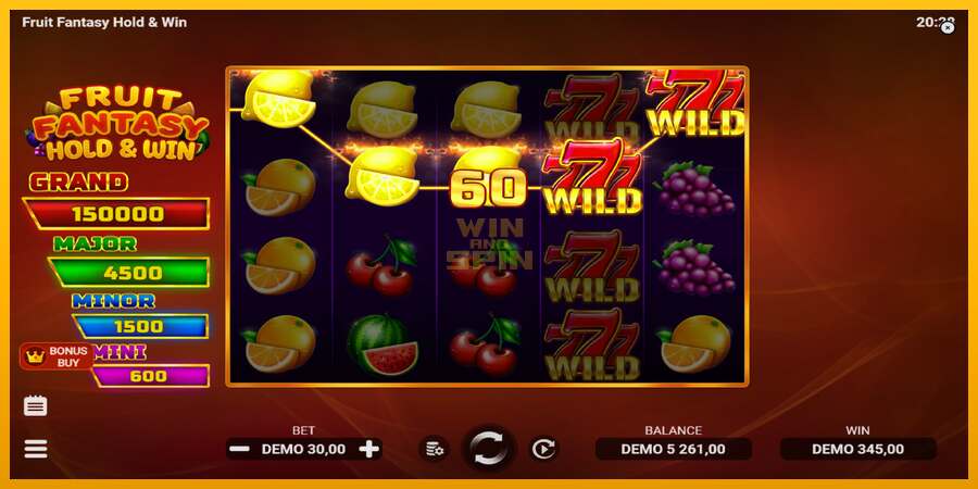 Fruit Fantasy Hold & Win dirua lortzeko joko-makina, irudia 4