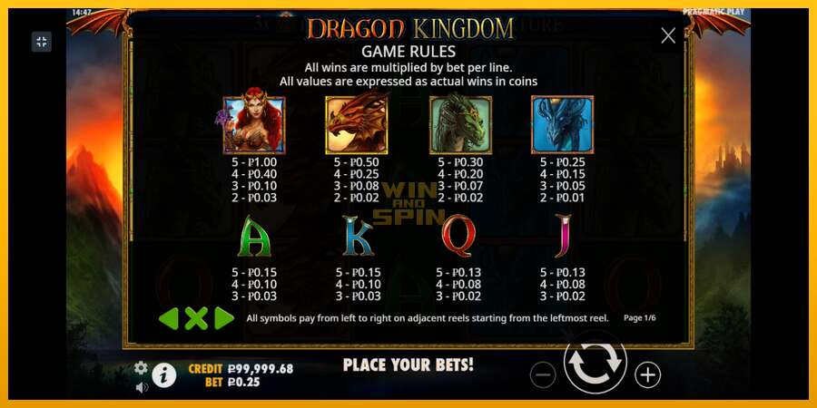 Dragon Kingdom dirua lortzeko joko-makina, irudia 4