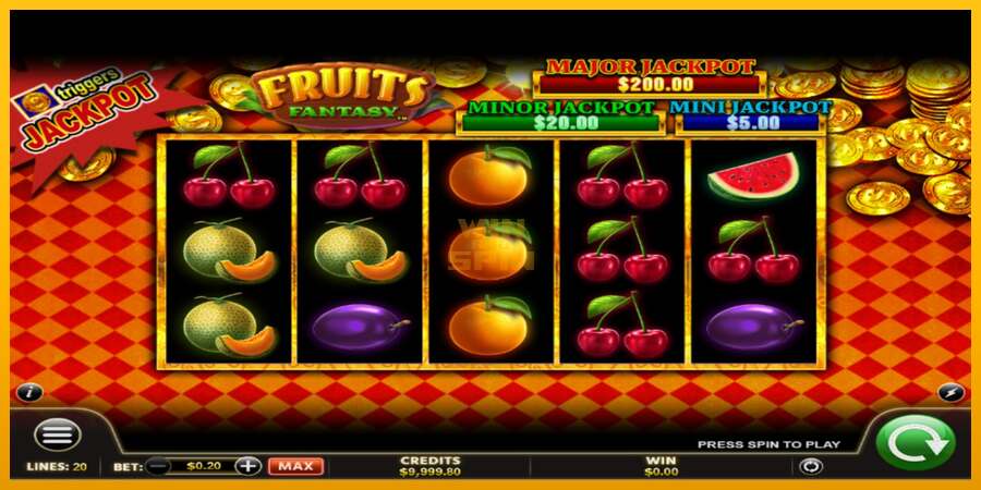 Fruits Fantasy dirua lortzeko joko-makina, irudia 2