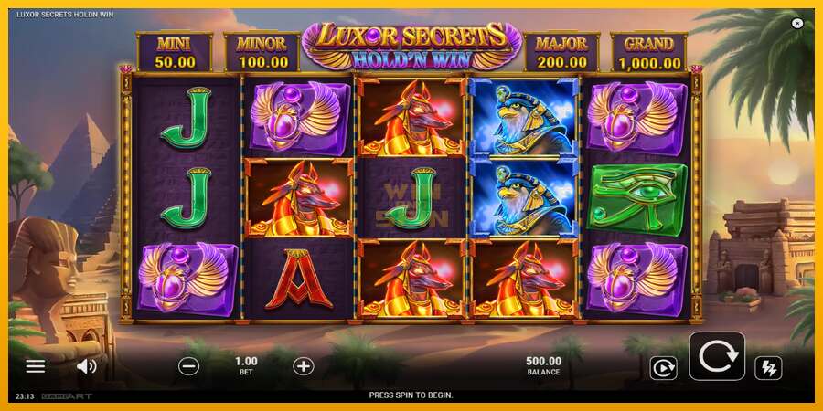 Luxor Secrets Holdn Win dirua lortzeko joko-makina, irudia 2