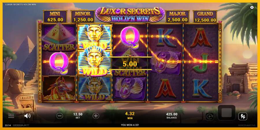 Luxor Secrets Holdn Win dirua lortzeko joko-makina, irudia 3