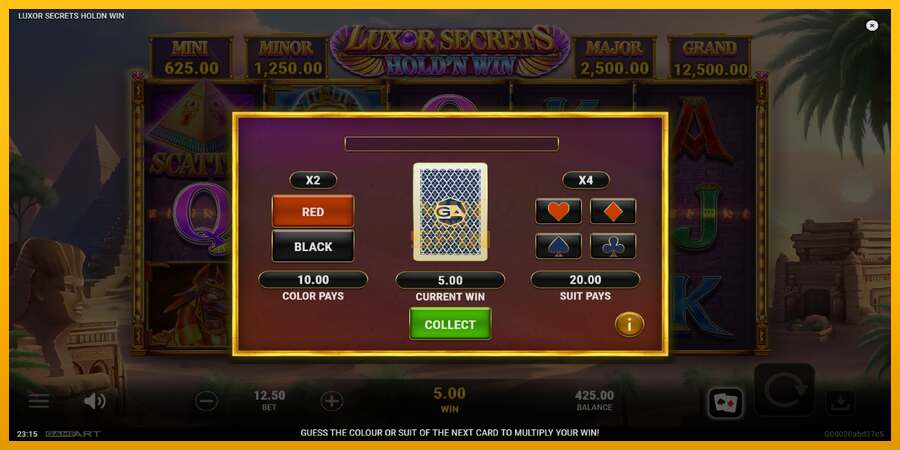 Luxor Secrets Holdn Win dirua lortzeko joko-makina, irudia 4