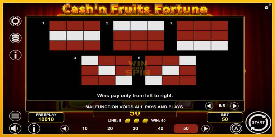 Cashn Fruits Fortune dirua lortzeko joko-makina, irudia 7