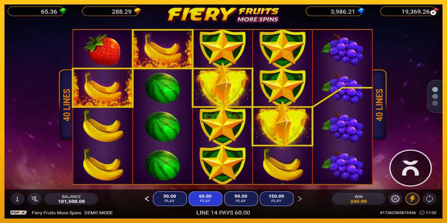 Fiery Fruits More Spins dirua lortzeko joko-makina, irudia 3