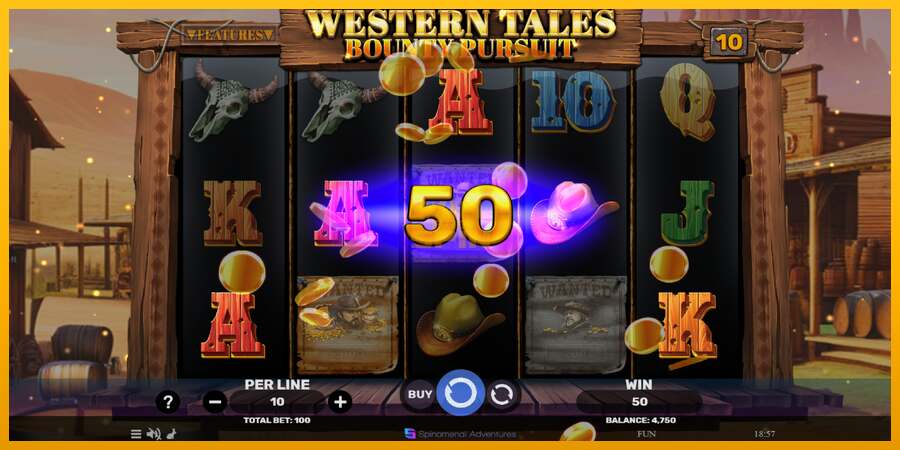 Western Tales - Bounty Pursuit dirua lortzeko joko-makina, irudia 3