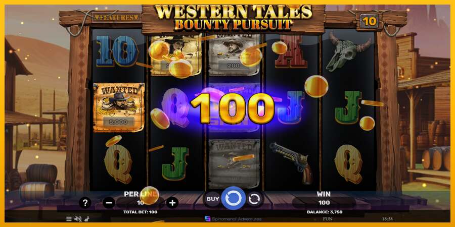 Western Tales - Bounty Pursuit dirua lortzeko joko-makina, irudia 4