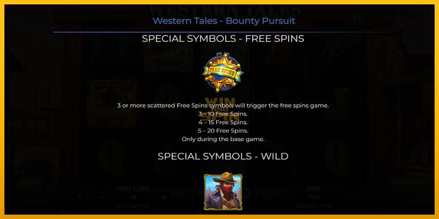 Western Tales - Bounty Pursuit dirua lortzeko joko-makina, irudia 5