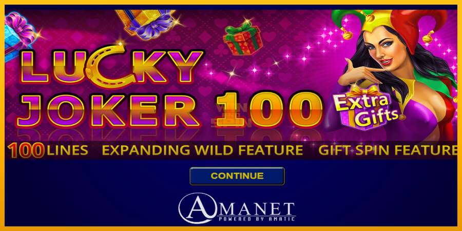 Lucky Joker 100 Extra Gifts dirua lortzeko joko-makina, irudia 1