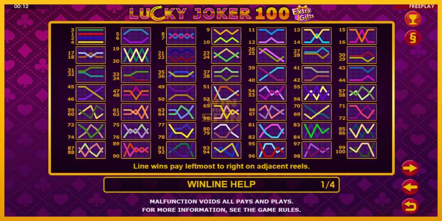 Lucky Joker 100 Extra Gifts dirua lortzeko joko-makina, irudia 6