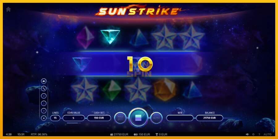 Sun Strike dirua lortzeko joko-makina, irudia 3