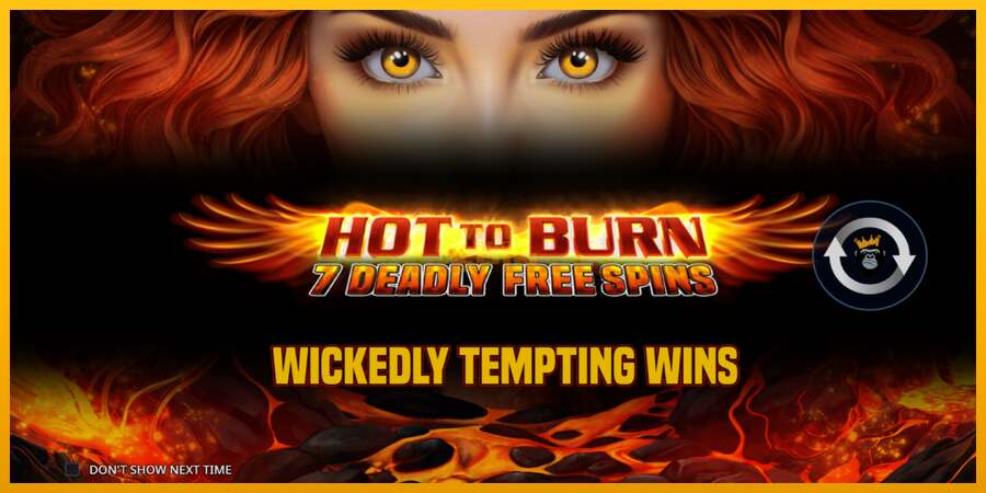 Hot to Burn - 7 Deadly Free Spins dirua lortzeko joko-makina, irudia 1