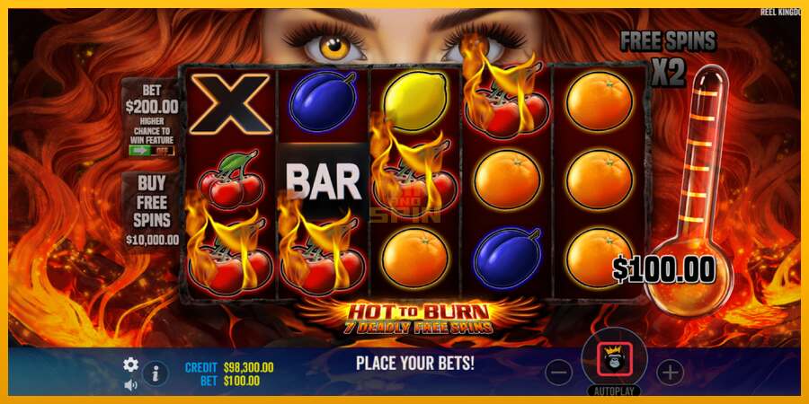 Hot to Burn - 7 Deadly Free Spins dirua lortzeko joko-makina, irudia 4