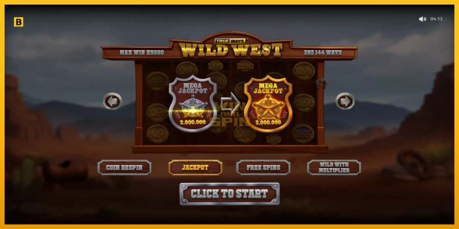 Wild West Trueways dirua lortzeko joko-makina, irudia 1