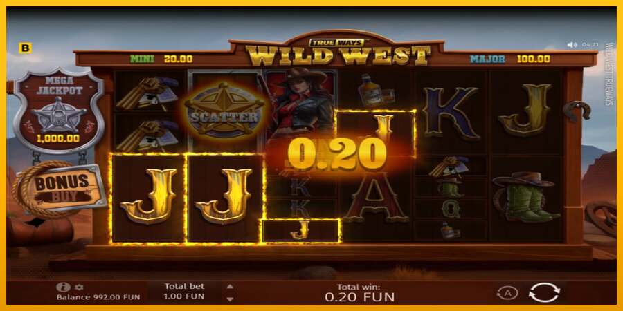 Wild West Trueways dirua lortzeko joko-makina, irudia 3