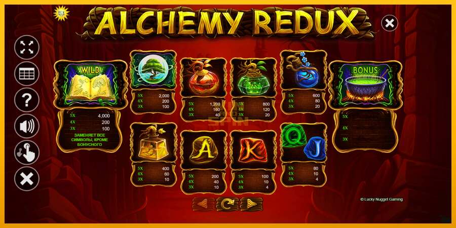 Alchemy Redux dirua lortzeko joko-makina, irudia 6