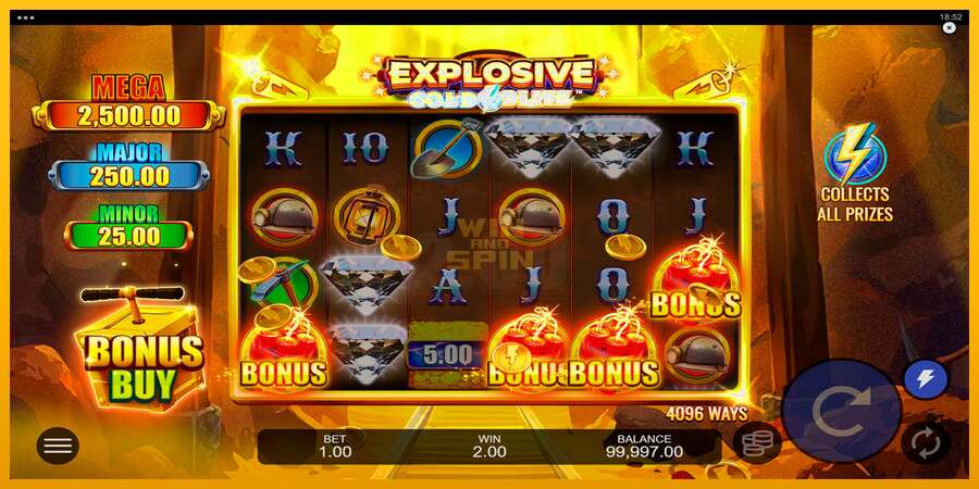 Explosive Gold Blitz dirua lortzeko joko-makina, irudia 2