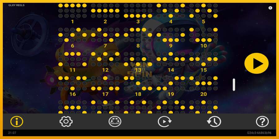 Glxy Reels dirua lortzeko joko-makina, irudia 6