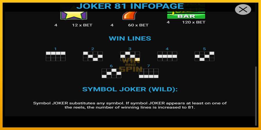 Joker 81 dirua lortzeko joko-makina, irudia 4