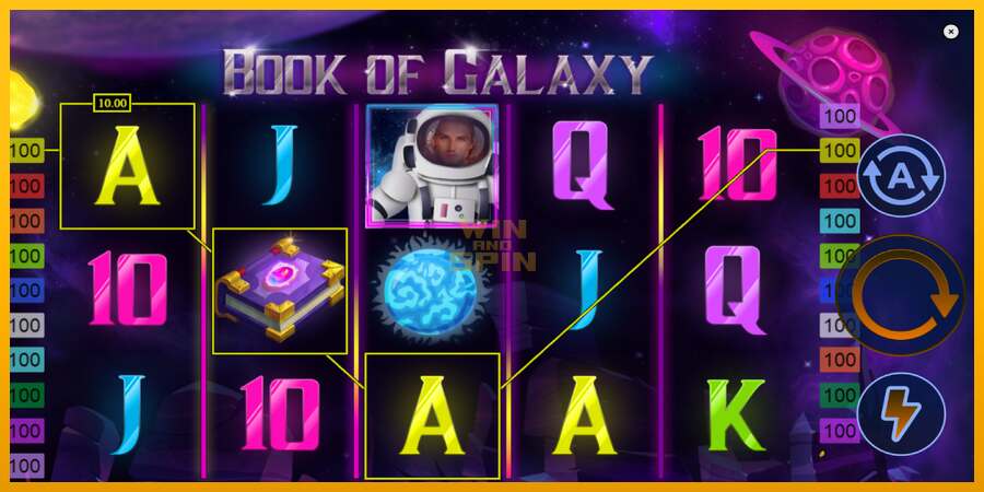 Book of Galaxy dirua lortzeko joko-makina, irudia 3