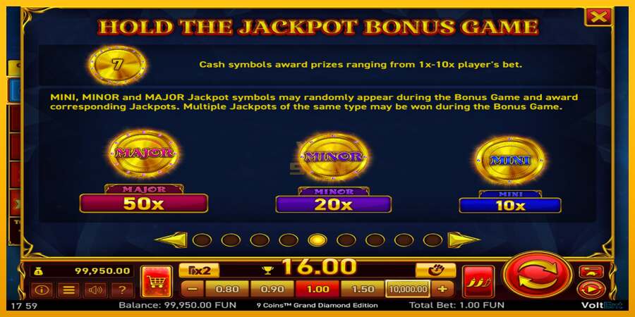 9 Coins Grand Diamond Edition Halloween Jackpots dirua lortzeko joko-makina, irudia 5