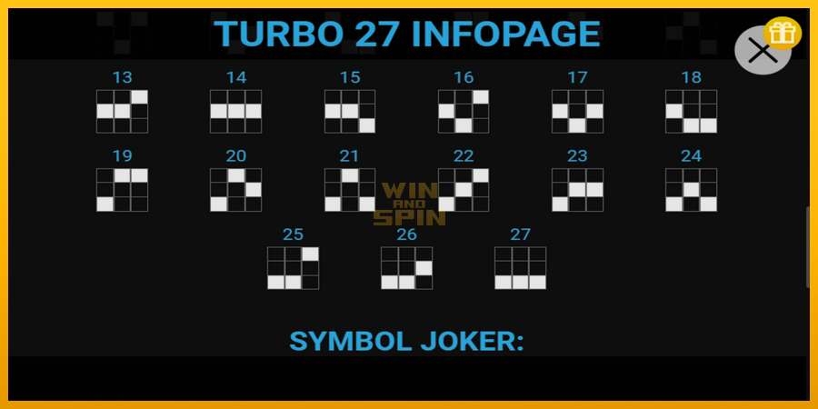 Turbo 27 dirua lortzeko joko-makina, irudia 5