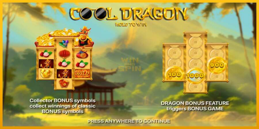 Cool Dragon: Hold to Win dirua lortzeko joko-makina, irudia 1