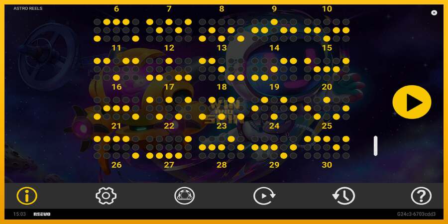 Astro Reels dirua lortzeko joko-makina, irudia 7