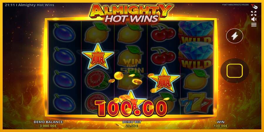 Almighty Hot Wins dirua lortzeko joko-makina, irudia 3