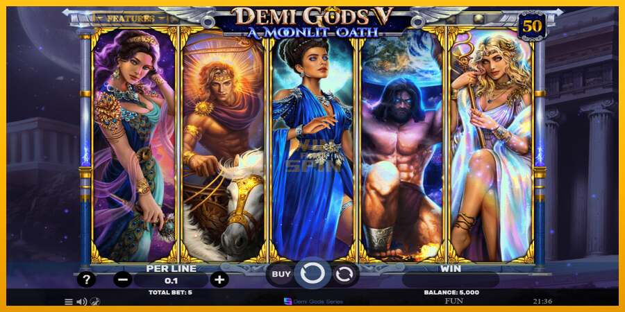 Demi Gods V – A Moonlit Oath dirua lortzeko joko-makina, irudia 2