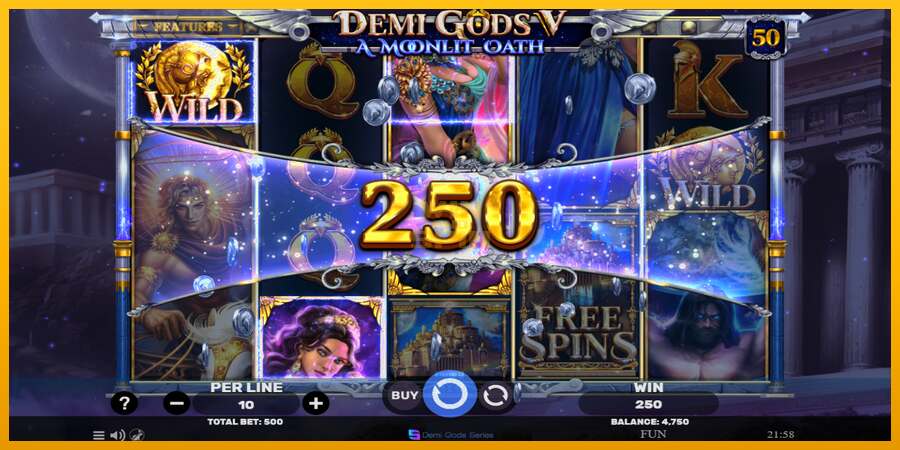 Demi Gods V – A Moonlit Oath dirua lortzeko joko-makina, irudia 3