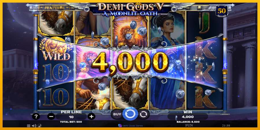 Demi Gods V – A Moonlit Oath dirua lortzeko joko-makina, irudia 4