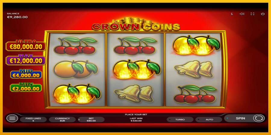 Crown Coins dirua lortzeko joko-makina, irudia 3