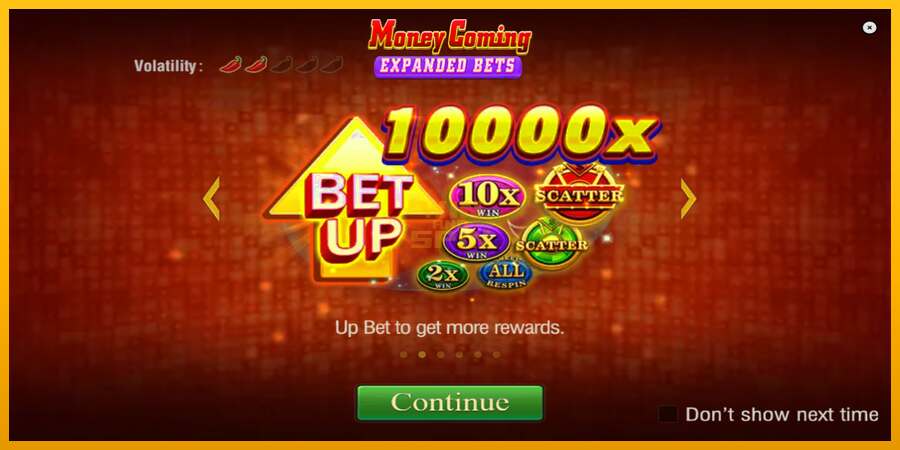 Money Coming 2 – Expanded Bets dirua lortzeko joko-makina, irudia 1