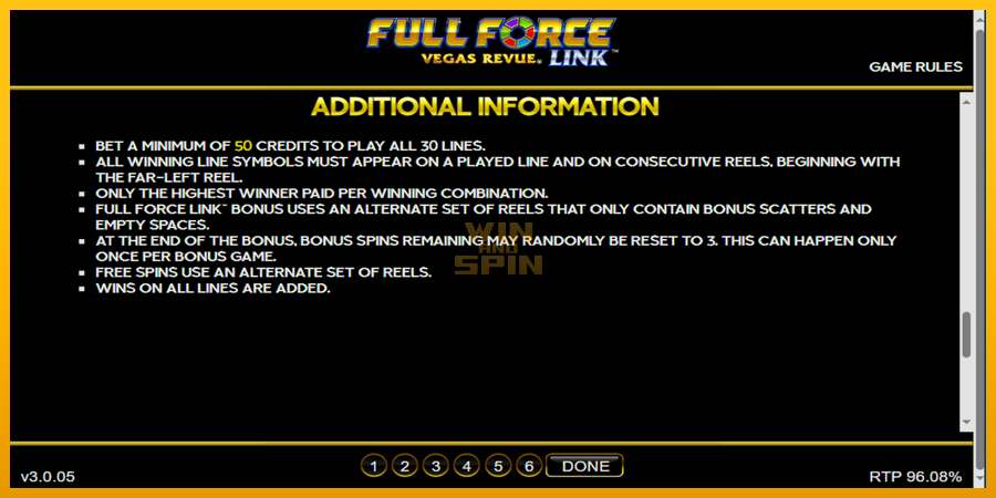 Full Force Vegas Revue dirua lortzeko joko-makina, irudia 4