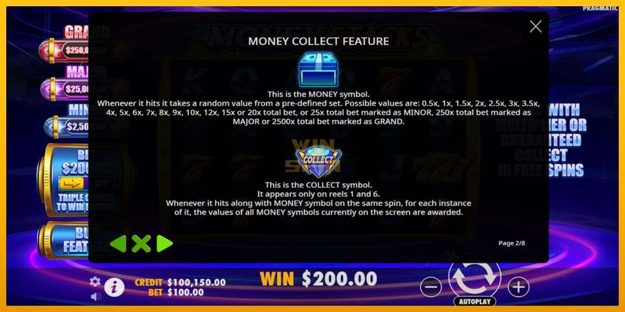 Money Blitz dirua lortzeko joko-makina, irudia 6