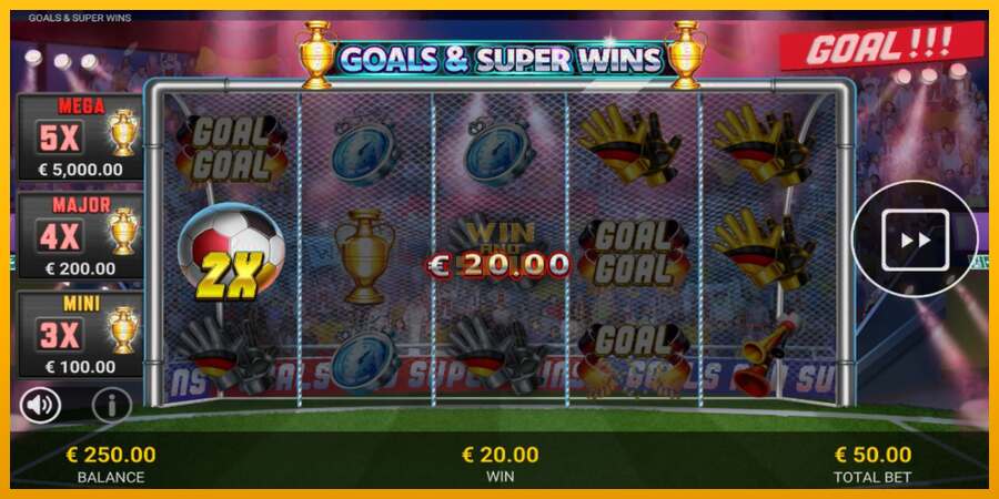 Goals & Super Wins dirua lortzeko joko-makina, irudia 3