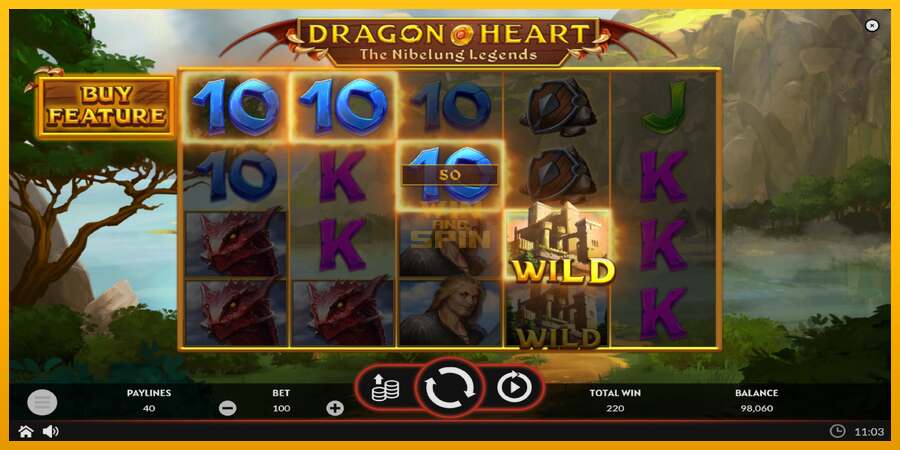 Dragon Heart dirua lortzeko joko-makina, irudia 4