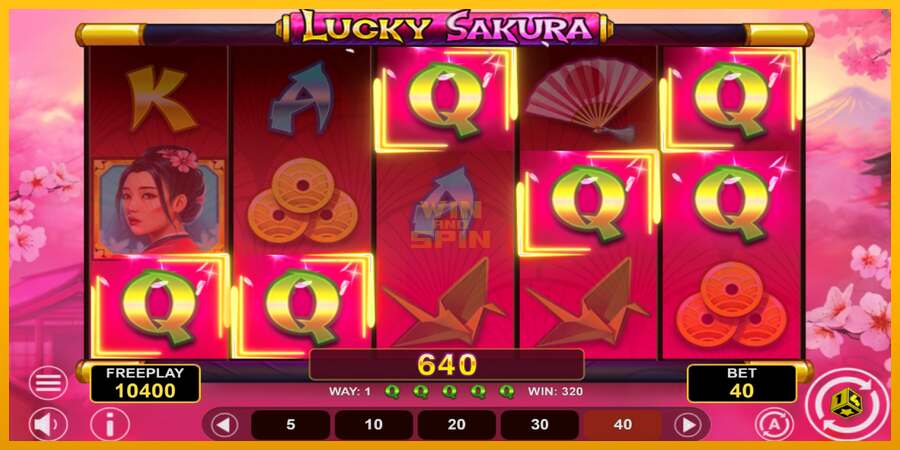 Lucky Sakura Win Spins dirua lortzeko joko-makina, irudia 3