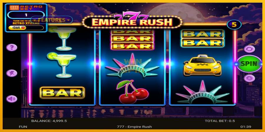 777 Empire Rush dirua lortzeko joko-makina, irudia 2