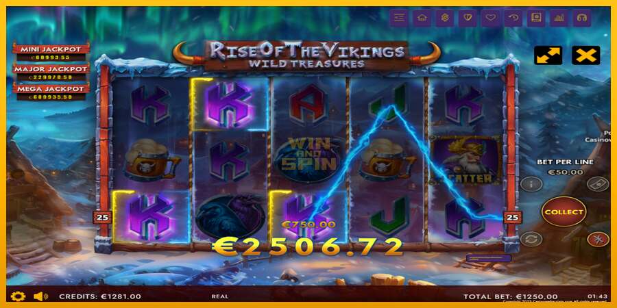 Rise of The Vikings - Wild Treasures dirua lortzeko joko-makina, irudia 3