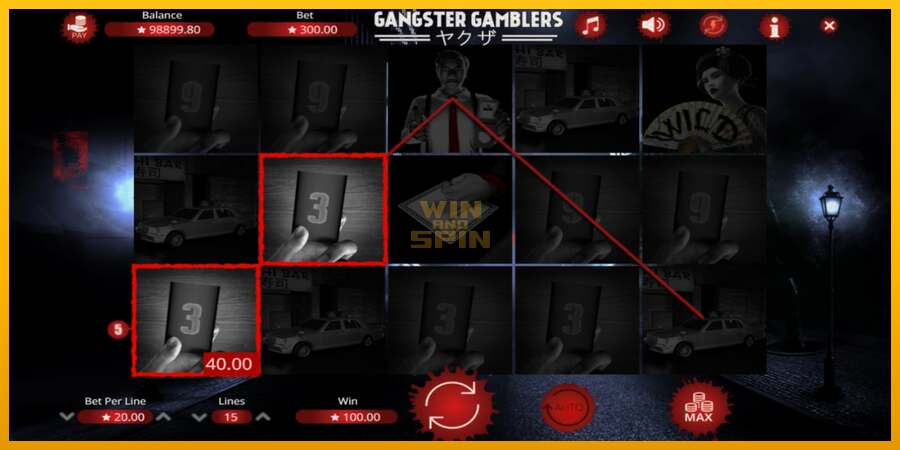 Gangster Gamblers dirua lortzeko joko-makina, irudia 3