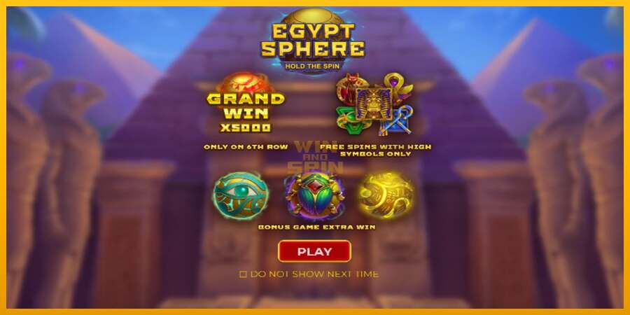 Egypt Sphere dirua lortzeko joko-makina, irudia 1