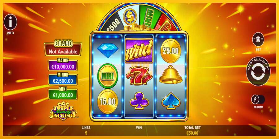 Triple Money Jackpot dirua lortzeko joko-makina, irudia 2