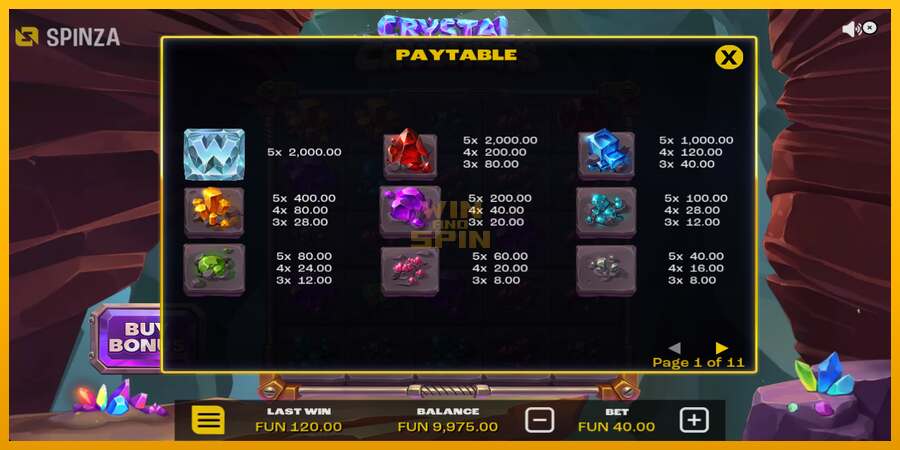 Crystal Crushers dirua lortzeko joko-makina, irudia 5