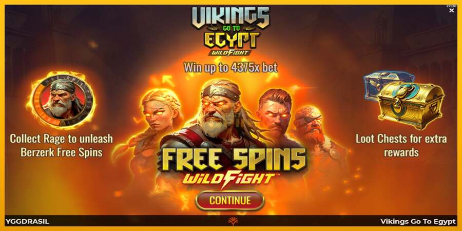 Vikings Go To Egypt Wild Fight dirua lortzeko joko-makina, irudia 1