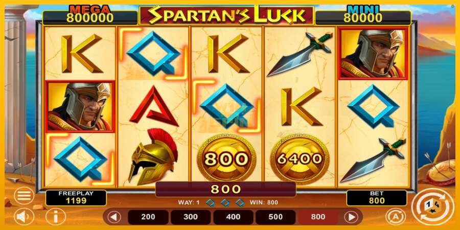 Spartans Luck Hold & Win dirua lortzeko joko-makina, irudia 3